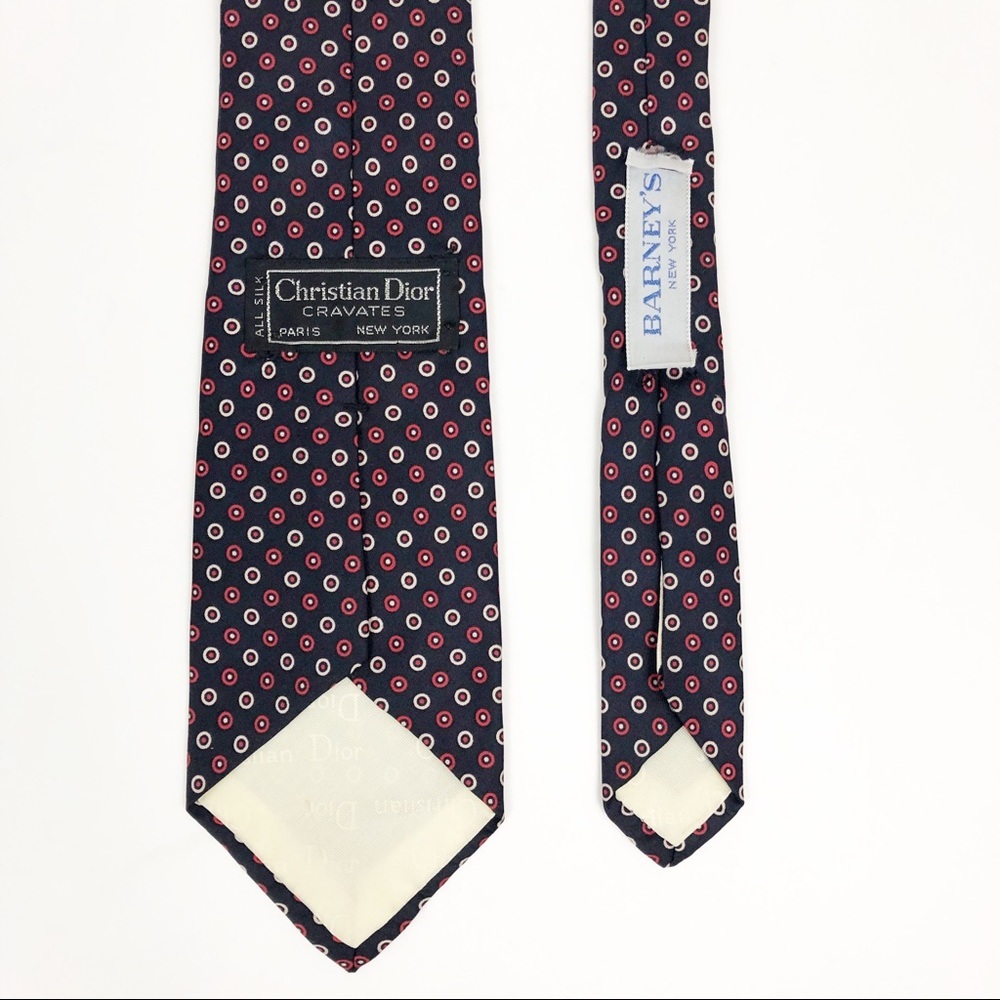 Christian Dior Cravates Navy Silk Tie - Picture 3 of 3